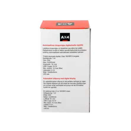 AX4 ILMAPUMPPU LADATTAVA AUTOMAATTINEN - Renkaantäyttöpistoolit - 6418536031469 - 2